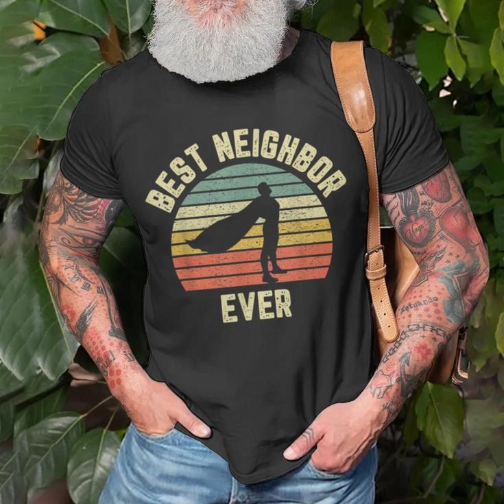 Vintage Best Neighbor Ever Superhero Fun Gift Graphic Gift For Mens Unisex T-Shirt Gifts for Old Men