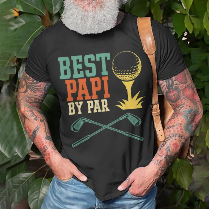 Mens Vintage Best Papi By Par Disc Golf Dad Fathers Papa T-Shirt Gifts for Old Men