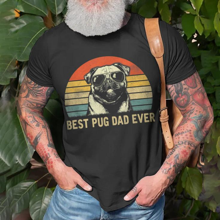 Mens Vintage Best Pug Dad Ever Pug Lover Fathers Day T-Shirt Gifts for Old Men