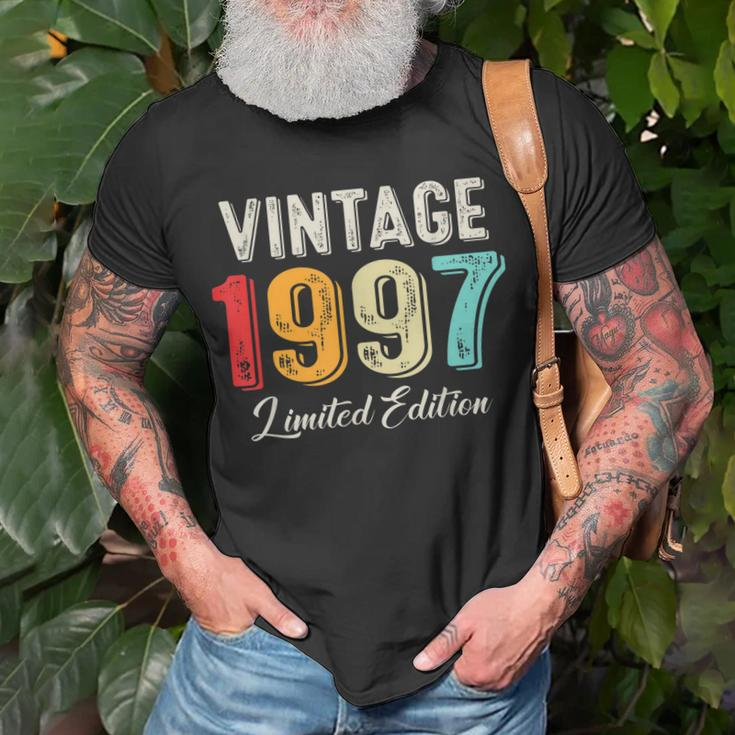 Vintage Born In 1997 Birthday Year Party Wedding Anniversary T-Shirt Gifts for Old Men
