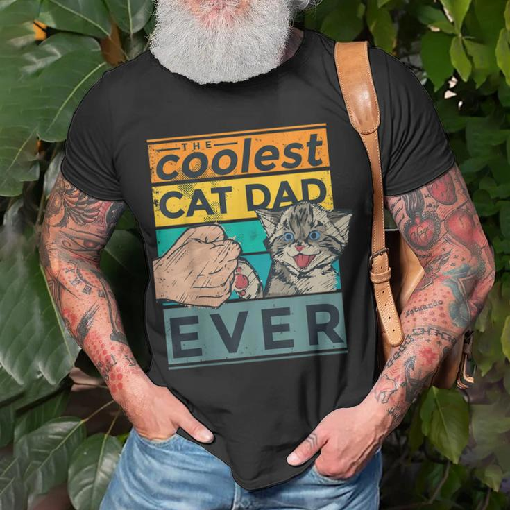 Vintage Dad Cat The Coolest Dad Cat Ever Fathers Day T-Shirt Gifts for Old Men