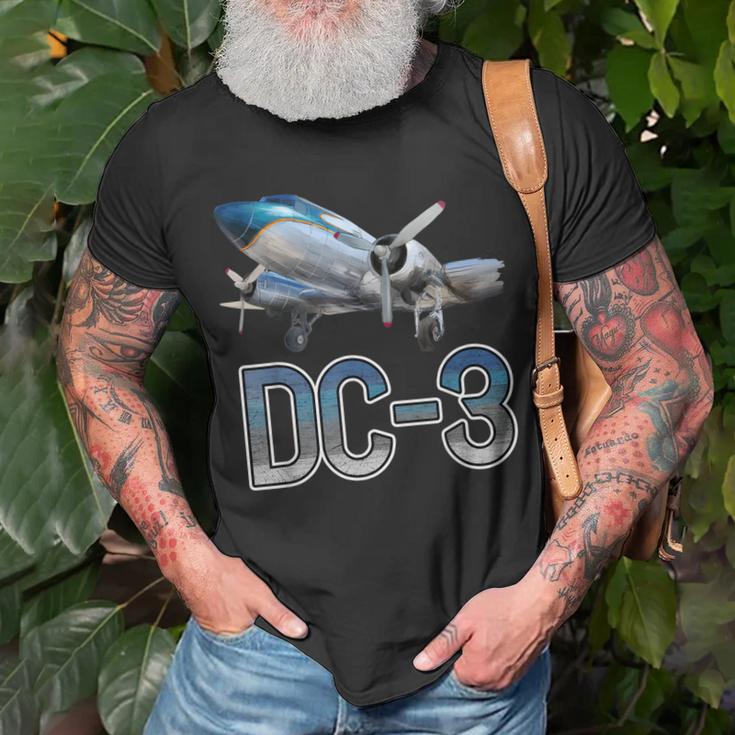 Vintage Dc-3 Flugzeug-Outfit Für Herren T-Shirt Geschenke für alte Männer