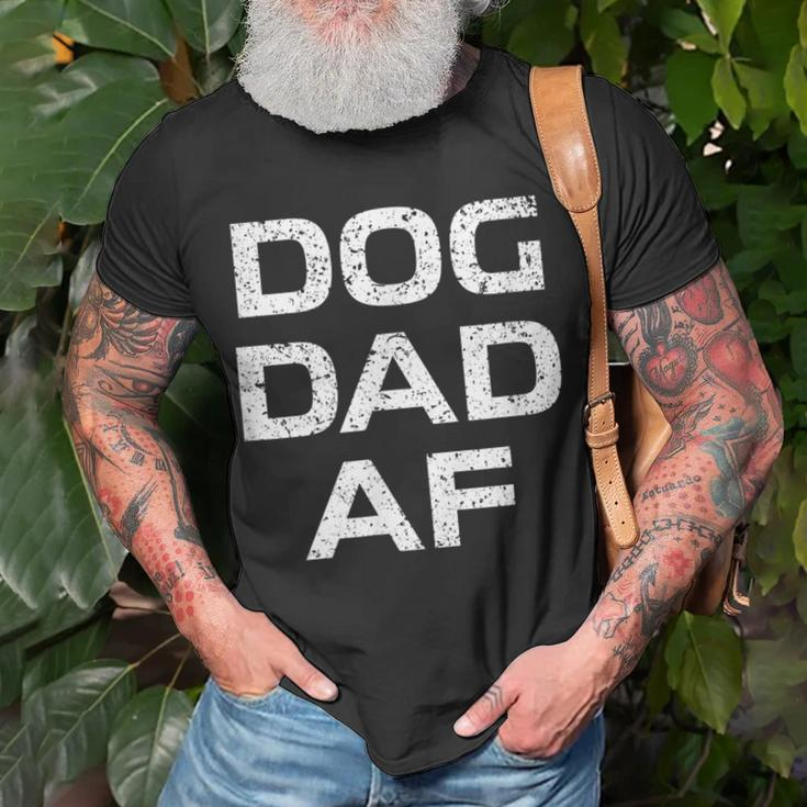 Vintage Dog Dad Af Mans Best Friend Gift For Mens Unisex T-Shirt Gifts for Old Men