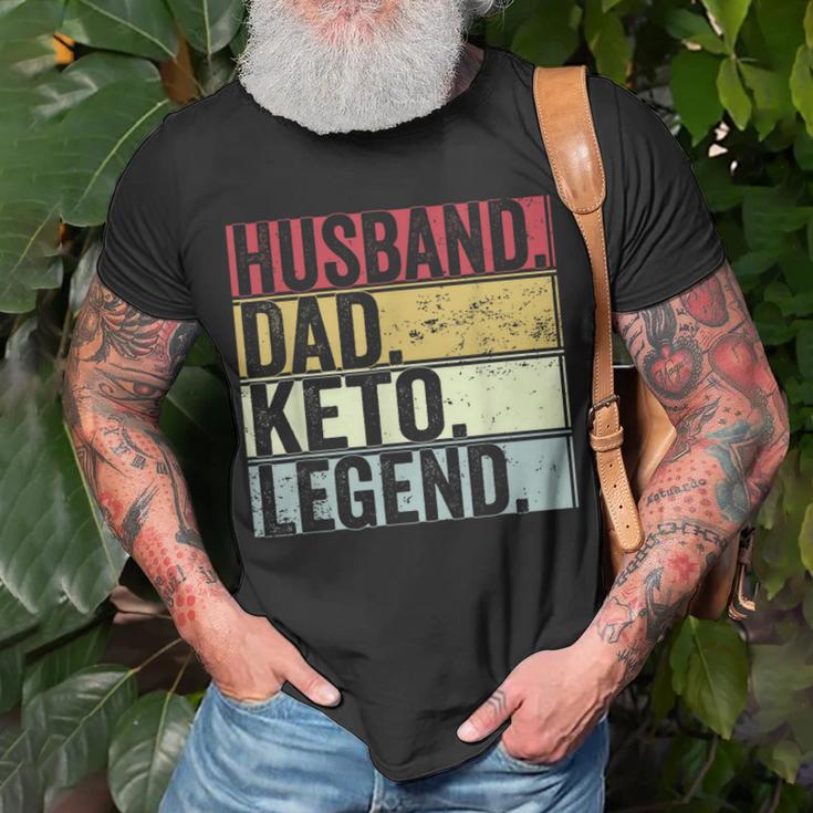 Vintage Ehemann Papa Keto Legende T-Shirt, Lustiges Vatertagsgeschenk Geschenke für alte Männer