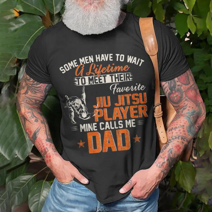 Vintage My Favorite Brazilian Jiu Jitsu Player Calls Me Dad T-Shirt Gifts for Old Men