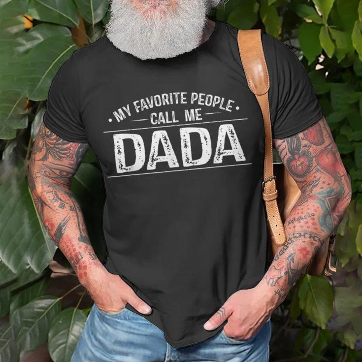 Mens Vintage My Favorite People Call Me Dada Fathers Day T-Shirt Gifts for Old Men
