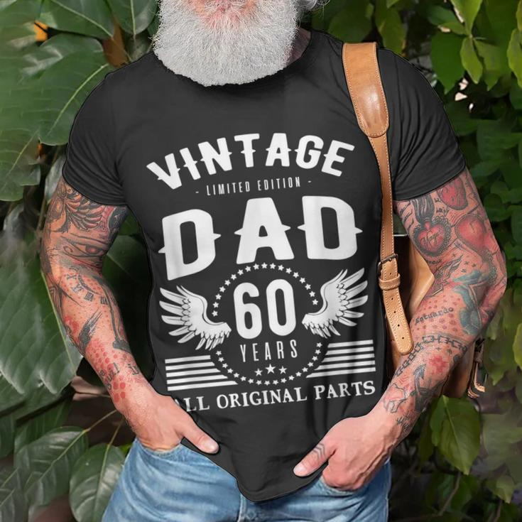 Vintage Geburtstag Papa T-Shirt, 60 Jahre Alle Originalteile Geschenke für alte Männer