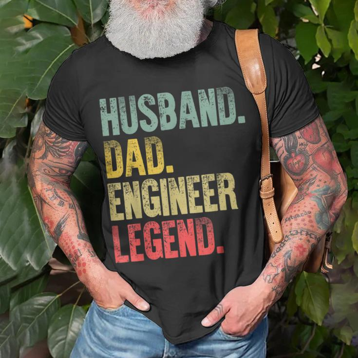 Mens Vintage Husband Dad Engineer Legend Retro T-Shirt Gifts for Old Men