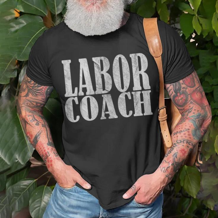 Vintage Labor Coach Dad Expecting Of Baby 2023 Birth Doula T-Shirt Gifts for Old Men