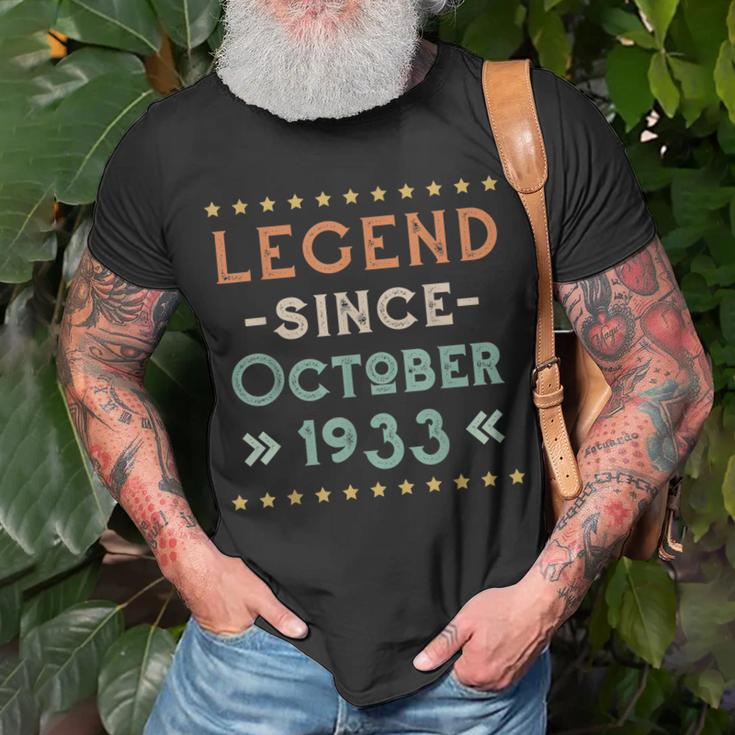 Vintage Legend Seit Oktober 1933 Geburtstag Männer Frauen T-Shirt Geschenke für alte Männer