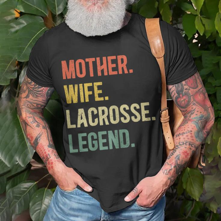 Vintage Mutter Frau Lacrosse Legende Retro Lacrosse Mädchen T-Shirt Geschenke für alte Männer