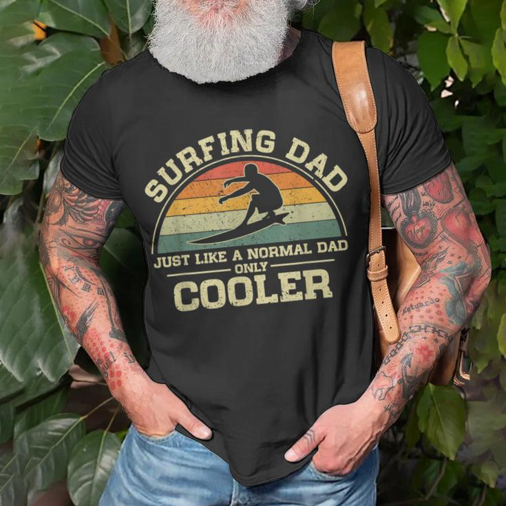 Mens Vintage Surfing Dad Just Like A Normal Dad Only Cooler T-Shirt Gifts for Old Men