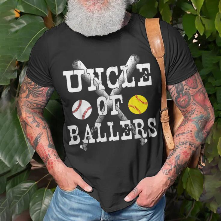 Vintage Uncle Of BallersBaseball Softball Lov T-Shirt Gifts for Old Men