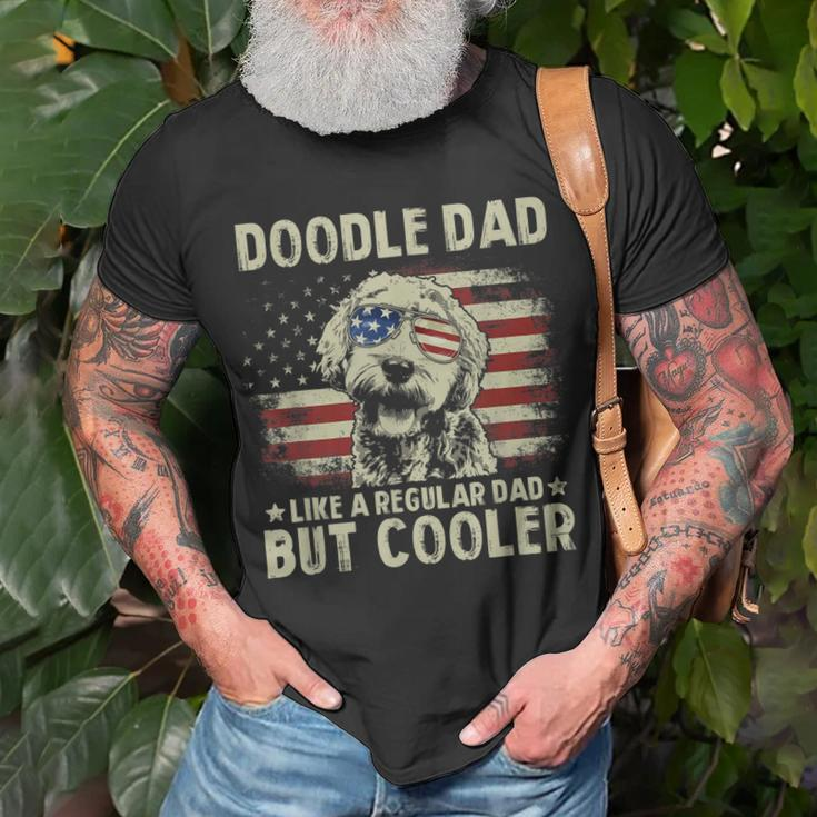 Mens Vintage Usa Flag Goldendoodle Doodle Dad Fathers Day Men T-Shirt Gifts for Old Men