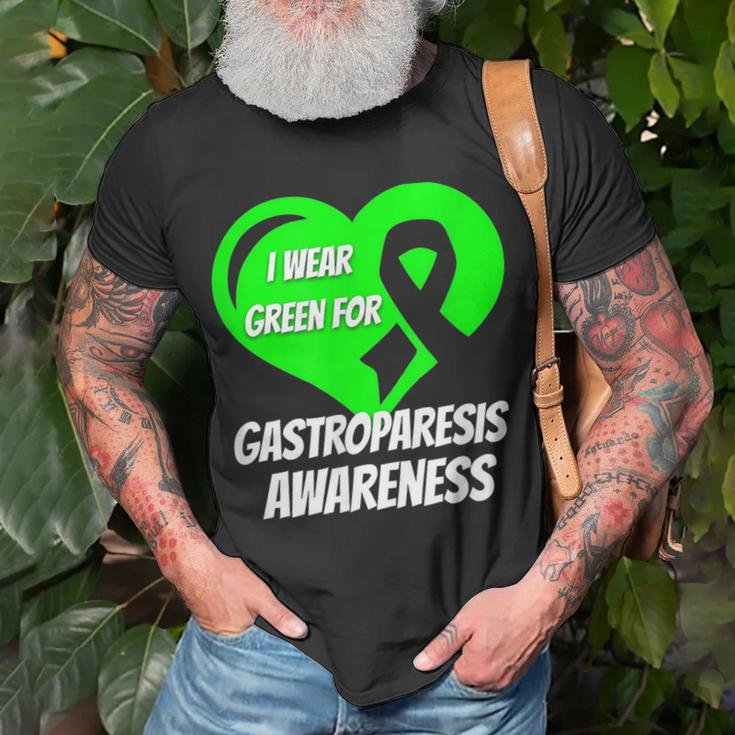 I Wear Green For Gastroparesis Awareness Mom Dad T-shirt Gifts for Old Men