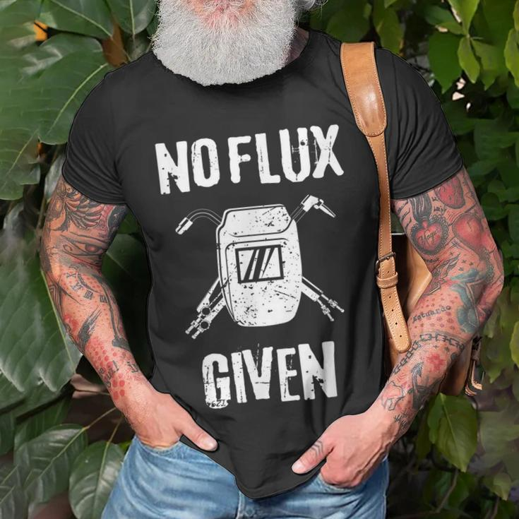 Mens Welder Welding Pun No Flux Given DistressedT-shirt Gifts for Old Men