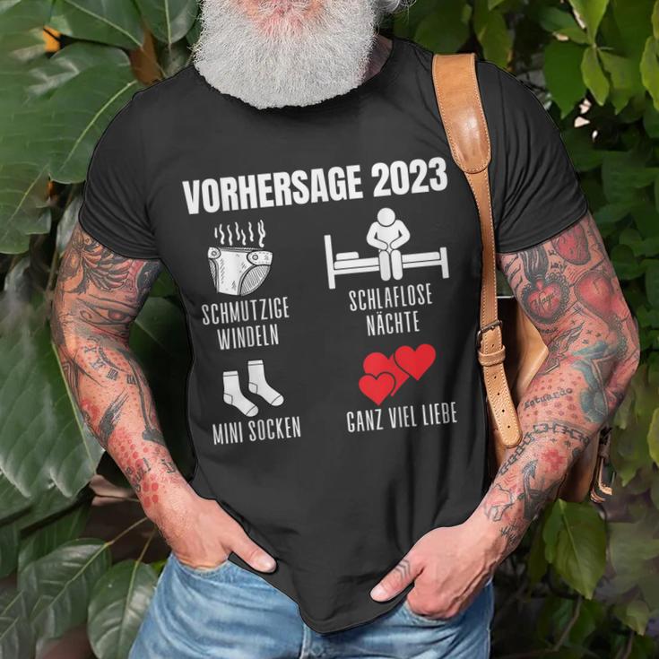 Werdender Papa Werdende Mama Vorhersage 2023 Babyparty T-Shirt Geschenke für alte Männer