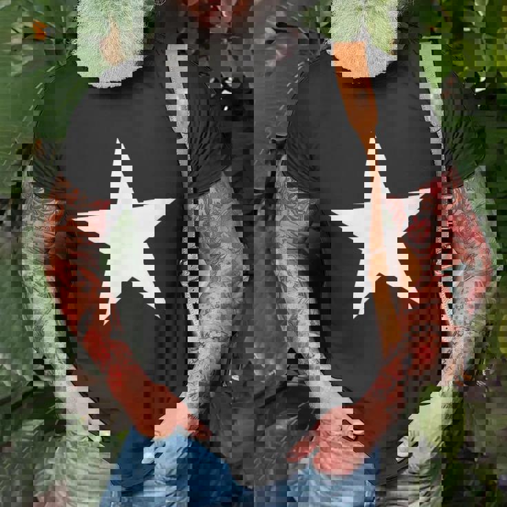 White Star On Front Unisex T-Shirt Gifts for Old Men