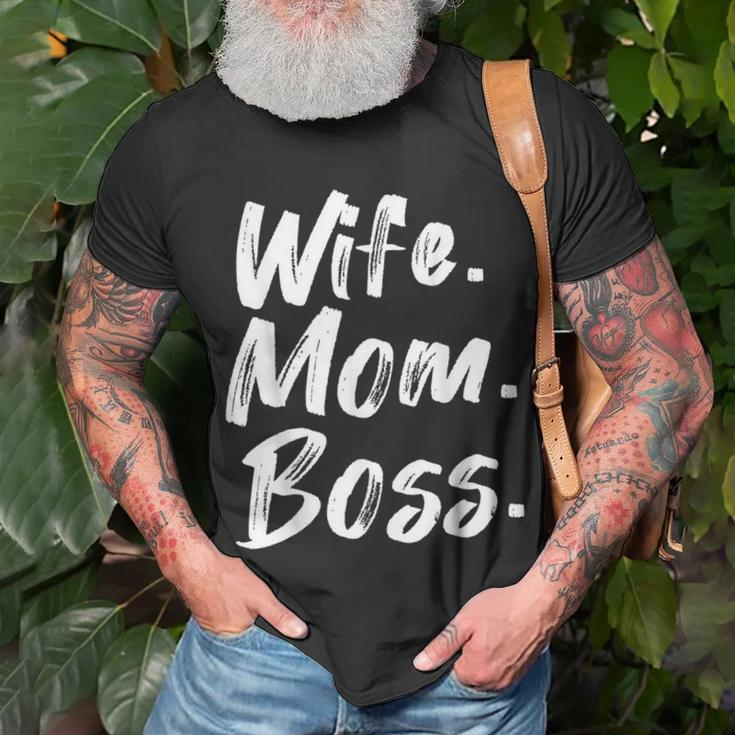 Wife Mom Boss Mama Mutter Muttertag T-Shirt Geschenke für alte Männer