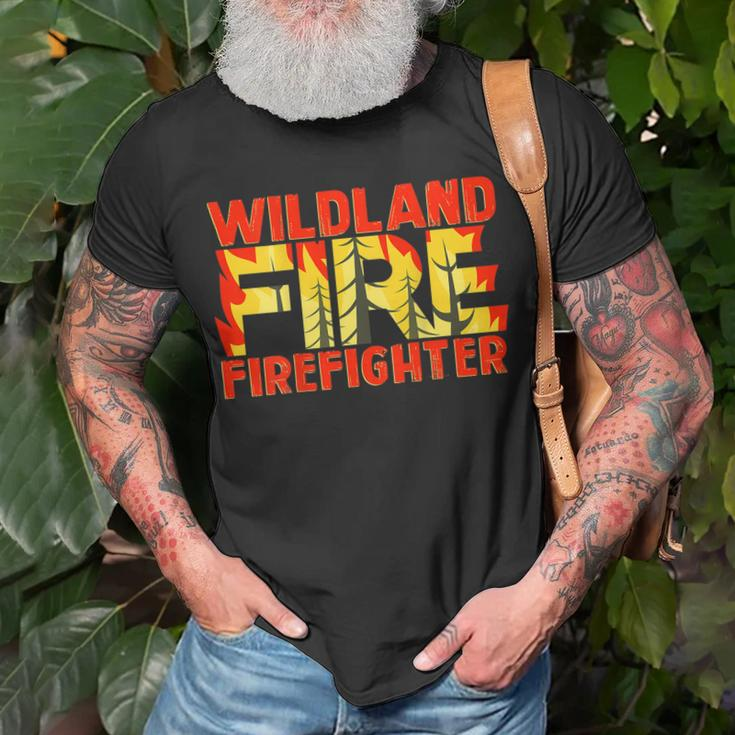 Wildland Fire Rescue Department Firefighters Firemen Uniform T-Shirt Gifts for Old Men