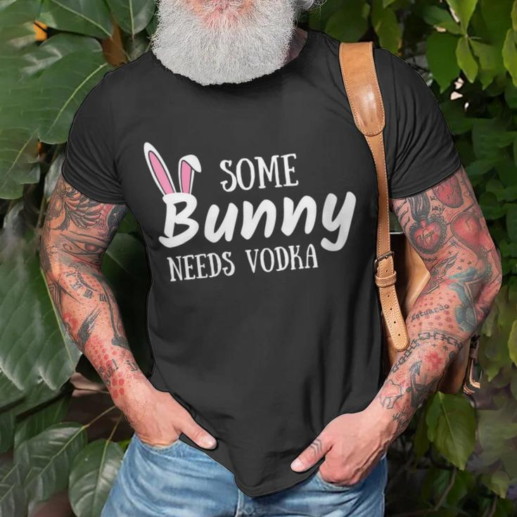 Womens Some Bunny Needs Vodka Funny Alcohol Easter Women Mom Mother Unisex T-Shirt Gifts for Old Men