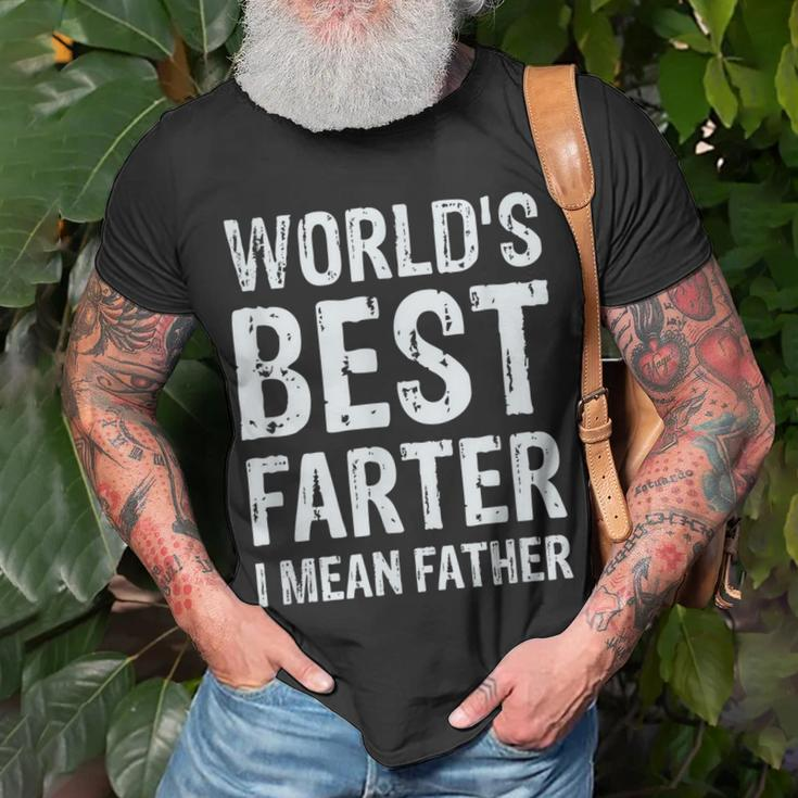 Worlds Best Farter I Mean Father Graphic Novelty Unisex T-Shirt Gifts for Old Men