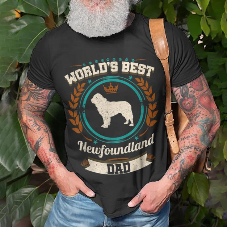Worlds Best Newfoundland Dad Dog Owner Gift For Mens Unisex T-Shirt Gifts for Old Men