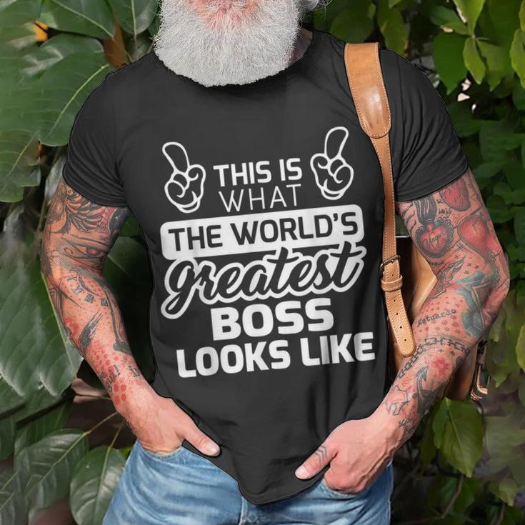 Worlds Greatest Boss Best Boss Ever Unisex T-Shirt Gifts for Old Men
