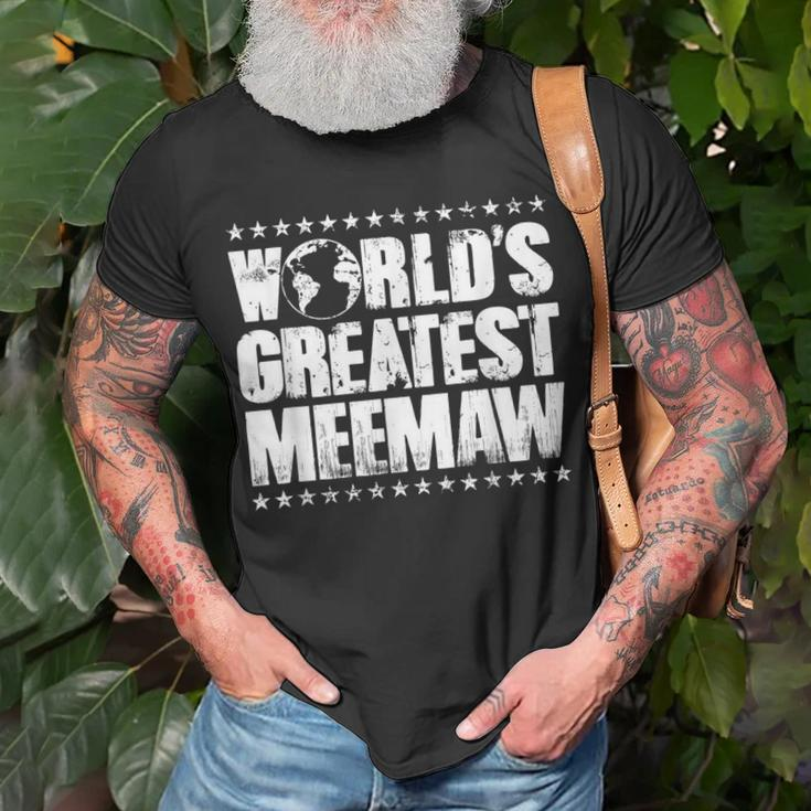 Worlds Greatest MeemawBest Ever Award Gift Unisex T-Shirt Gifts for Old Men