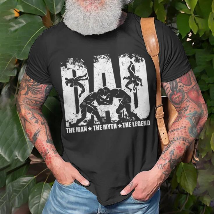 Wrestling Dad The Man The Myth The Legend For Men Unisex T-Shirt Gifts for Old Men