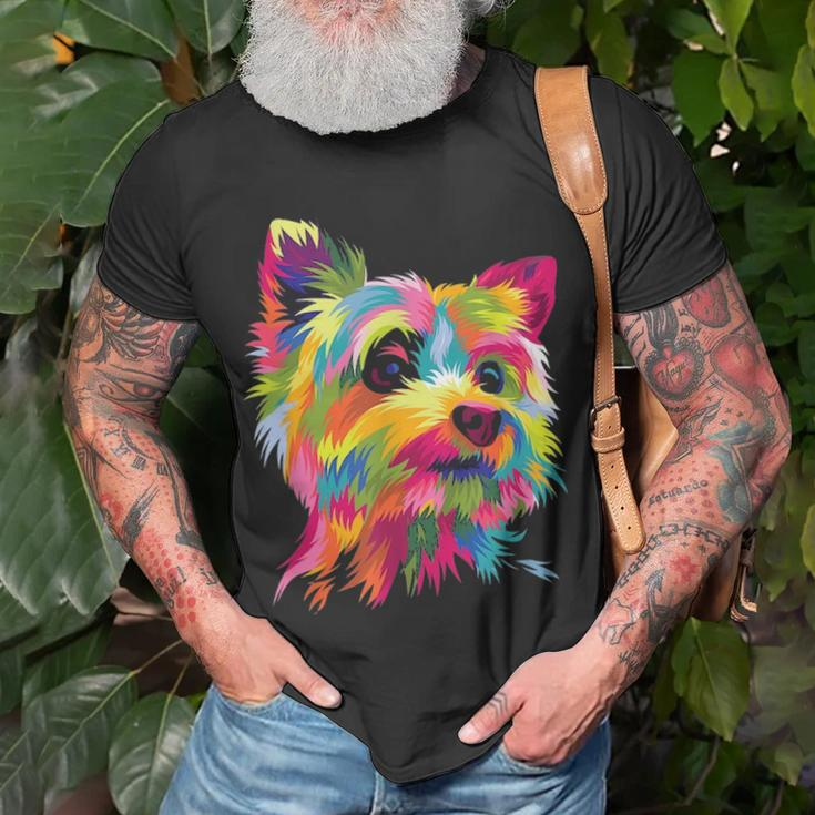 Yorkshire Terrier Funny Yorkie Pop Art Popart Dog Gift Unisex T-Shirt Gifts for Old Men