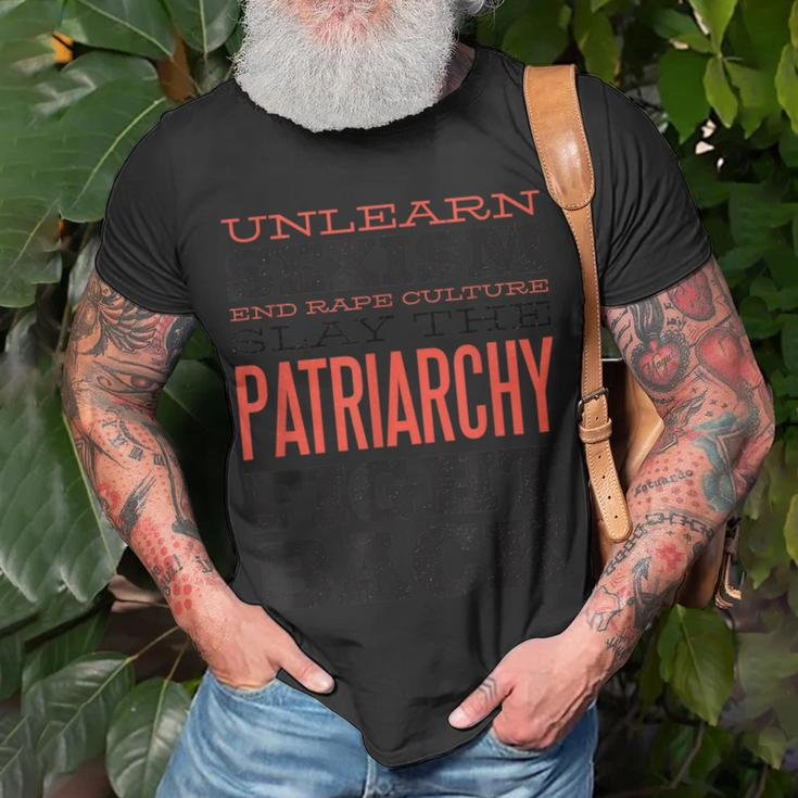 Zurückschlagen Zitate Sexismus Patriarchat T-Shirt Geschenke für alte Männer