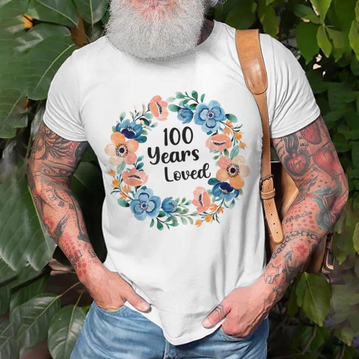 100 Jahre Liebte Mama Oma 100 Jahre Alt 100 Geburtstag T-Shirt Geschenke für alte Männer