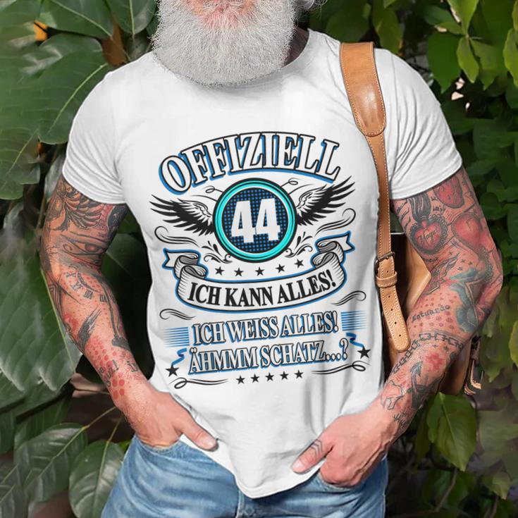 44 Geburtstag Lustig Offiziell 44 Ich Kann AllesSchatz T-Shirt Geschenke für alte Männer