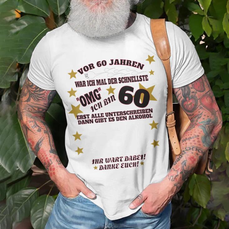 60 Geburtstag Herren Und 60 Geburtstag Mann Gästebuch T-Shirt Geschenke für alte Männer