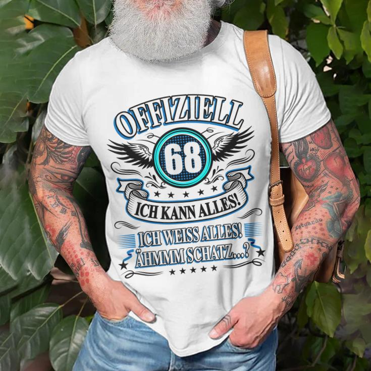 68 Geburtstag Lustig Offiziell 68 Ich Kann AllesSchatz T-Shirt Geschenke für alte Männer