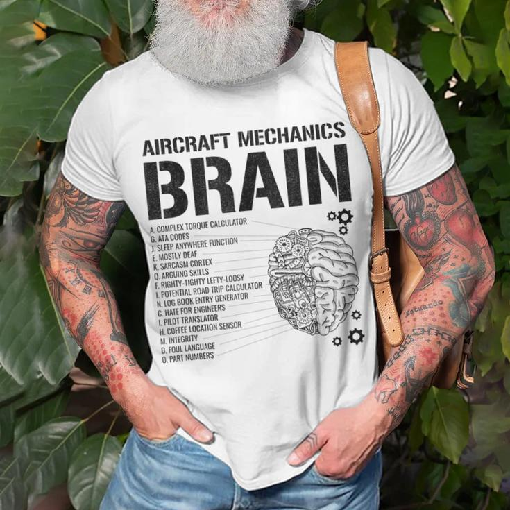 Aircraft Mechanic Brain Aircraft Mechanic Unisex T-Shirt Gifts for Old Men