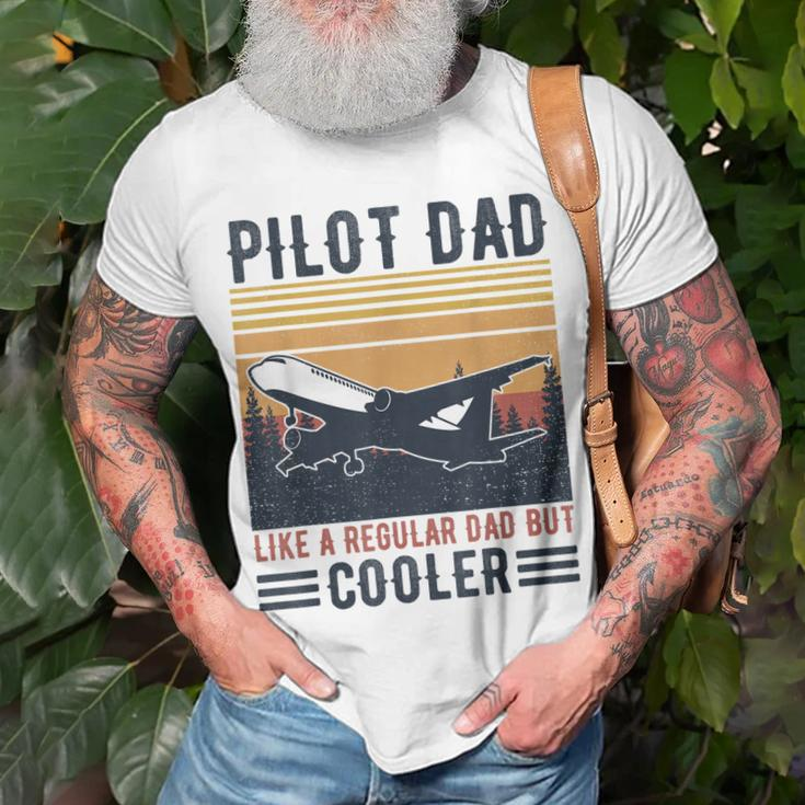 Aviation Pilot Dad Like A Normal Dad But Cooler Funny Pilot Unisex T-Shirt Gifts for Old Men