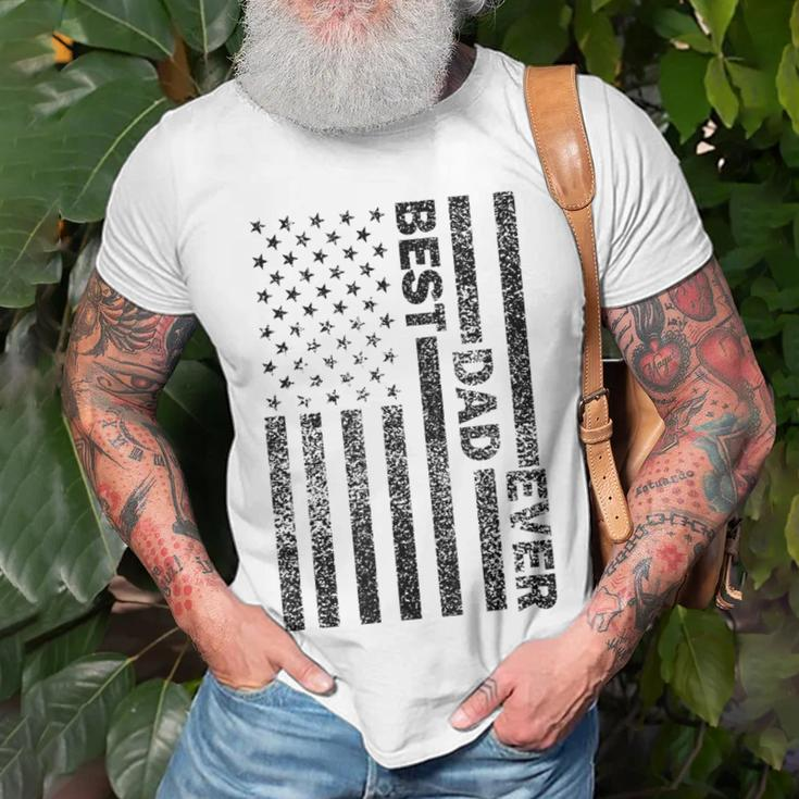 Best Dad Ever American Flag Husband Vintage Fathers Day Men T-Shirt Gifts for Old Men