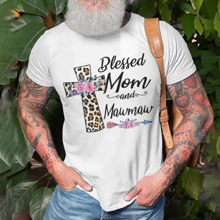 Blessed To Be Called Mom And Mawmaw Floral Mothers Day Gift For Womens Unisex T-Shirt Gifts for Old Men