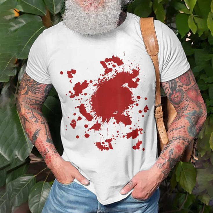 Blood Splatter Costume Gag Fancy Dress Scary Halloween T-shirt Gifts for Old Men