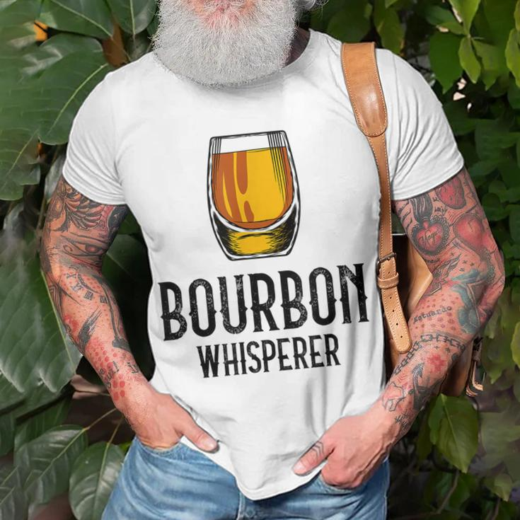 Bourbon Whisperer Witty Alcohol Humor Drinking Saying Unisex T-Shirt Gifts for Old Men