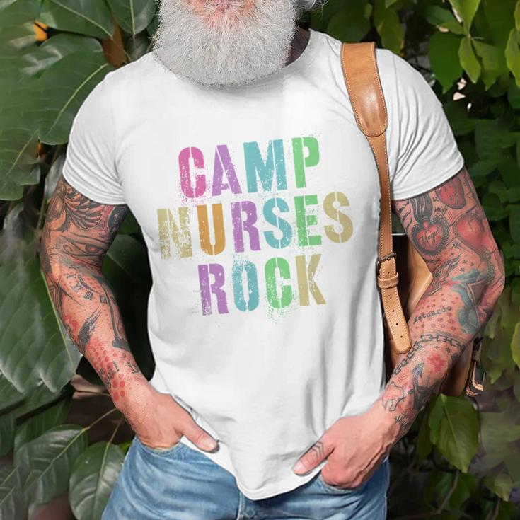 Camp Nurses Rocks Funny Camping Medical Crew Unisex T-Shirt Gifts for Old Men