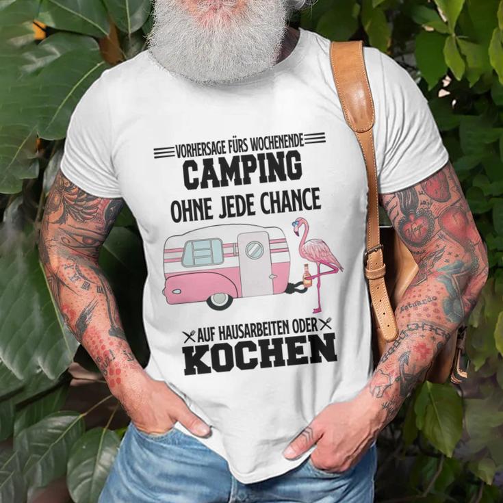 Camping Vorhersage Fürs Wochenende V2 T-Shirt Geschenke für alte Männer