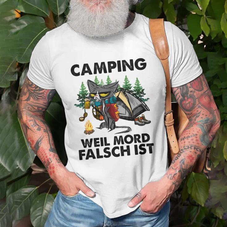 Camping Weil Mord Falsch Ist T-Shirt Geschenke für alte Männer