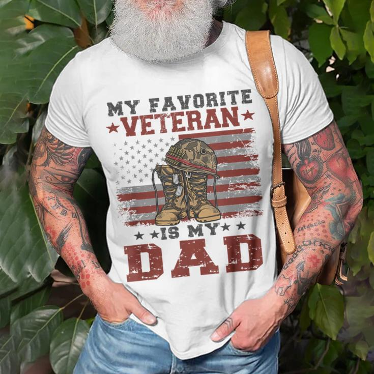 Dad Veterans Day My Favorite Veteran Is My Dad Costume T-Shirt Gifts for Old Men