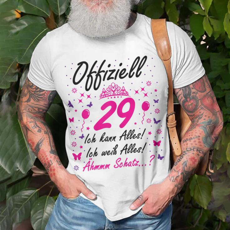 Damen 29 Geburtstag Lustig Offiziell 29 Ich Kann AllesSchatz T-Shirt Geschenke für alte Männer