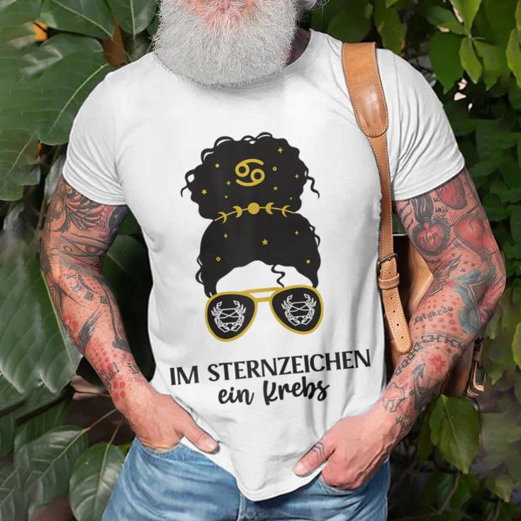 Damen Krebs Zodiac T-Shirt, Sternzeichen Geburtstag Design Geschenke für alte Männer