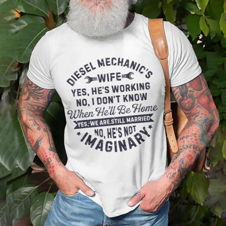 Diesel Mechanics Wife Mechanic Funny Anniversary Gift Women Unisex T-Shirt Gifts for Old Men