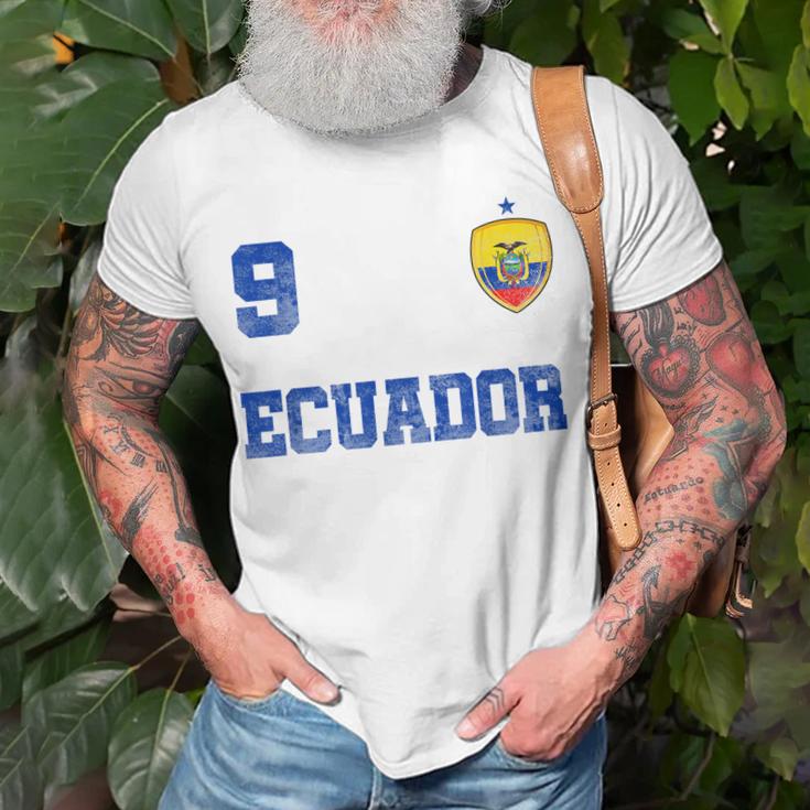 Ecuador Soccer Jersey Number Nine Ecuadorian Flag Futebol T-shirt ...